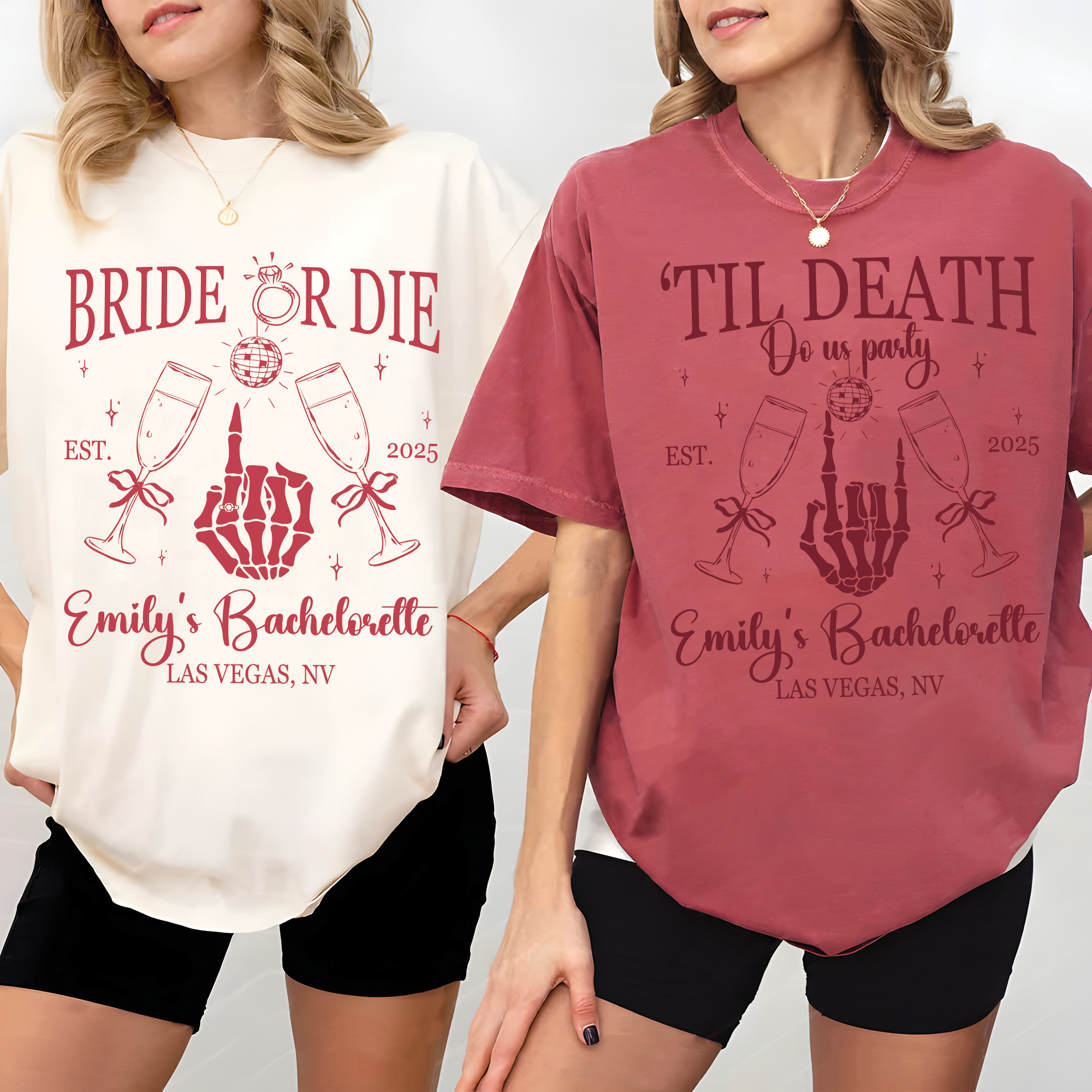 Bride Or Die Halloween Bachelorette Shirt Bride Or Die Halloween Bachelorette Shirt - Image 6