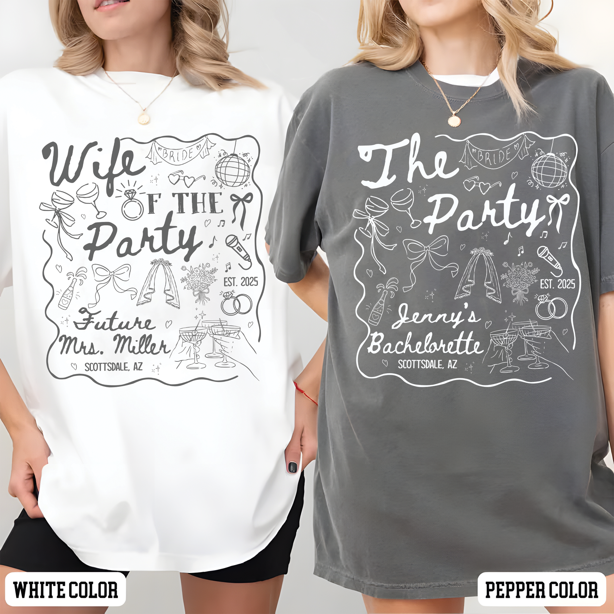 Wife of The Party Bachelorette Party Matching Shirt Wife of The Party Bachelorette Party Matching Shirt - Image 6