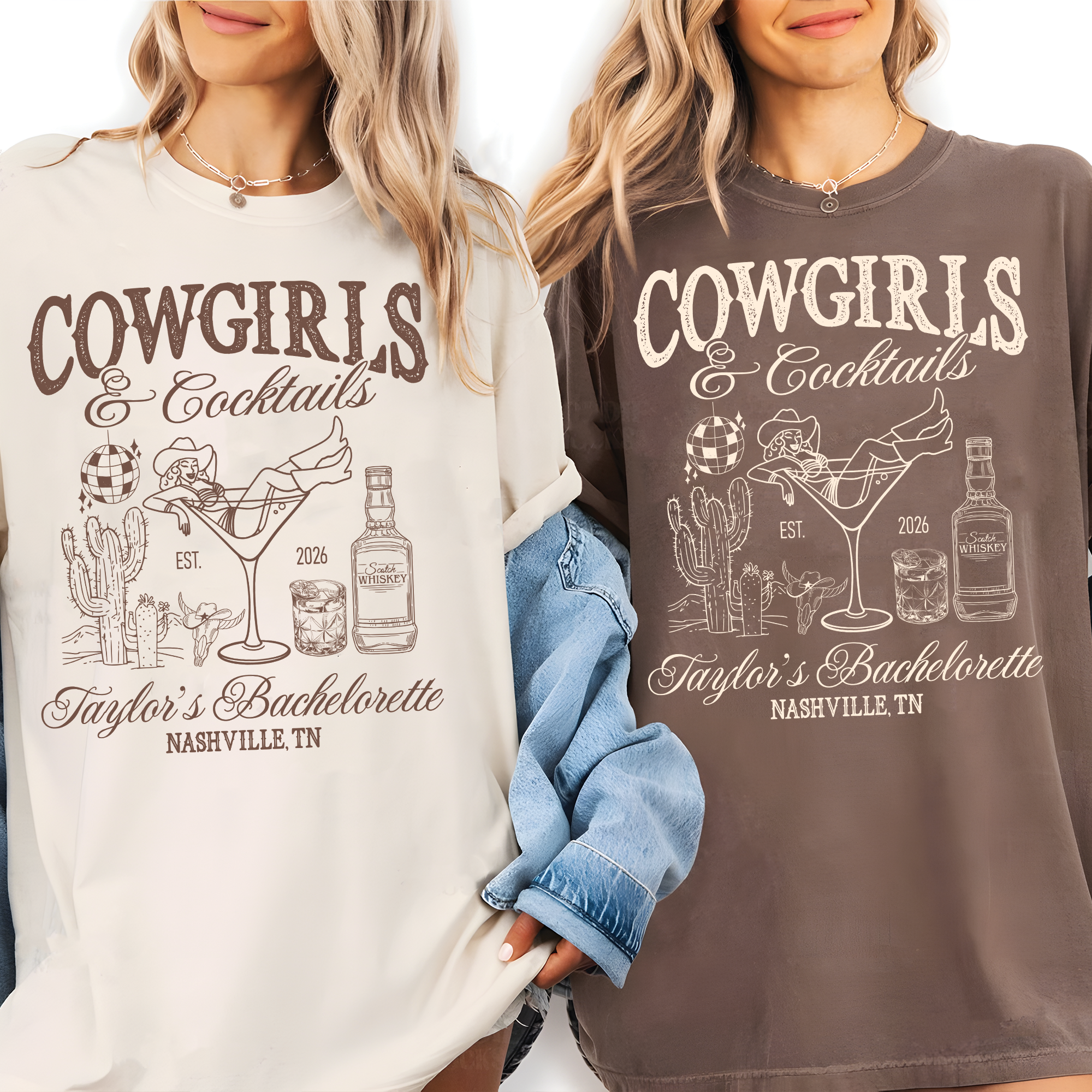 Cowgirls And Cocktails Bachelorette Party Shirt Cowgirls And Cocktails Bachelorette Party Shirt - Image 6
