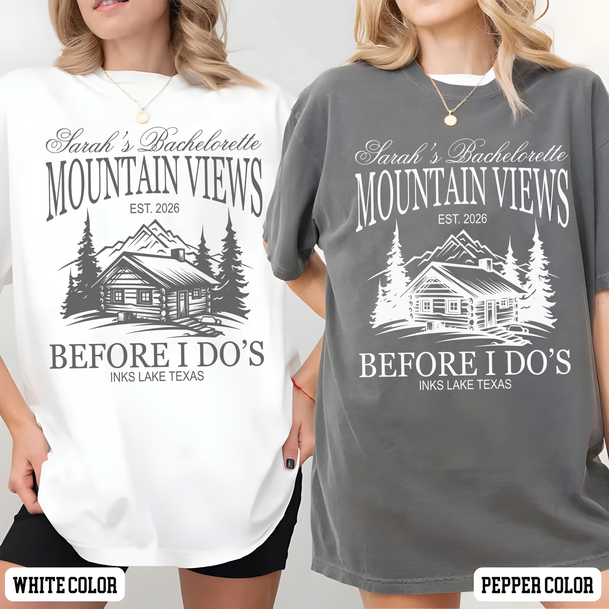 Custom Camp Bachelorette Shirt, Mountain Views Before I Do Shirt Custom Camp Bachelorette Shirt, Mountain Views Before I Do Shirt - Image 6