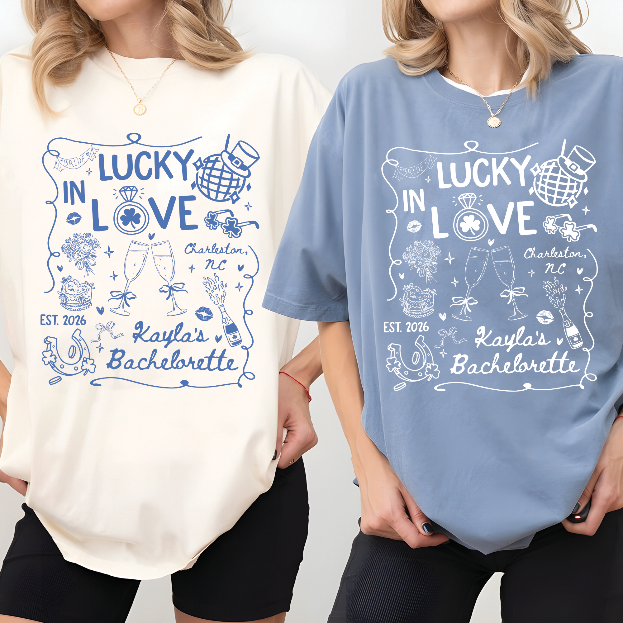 Lucky In Love Bachelorette Party Shirt Lucky In Love Bachelorette Party Shirt - Image 6