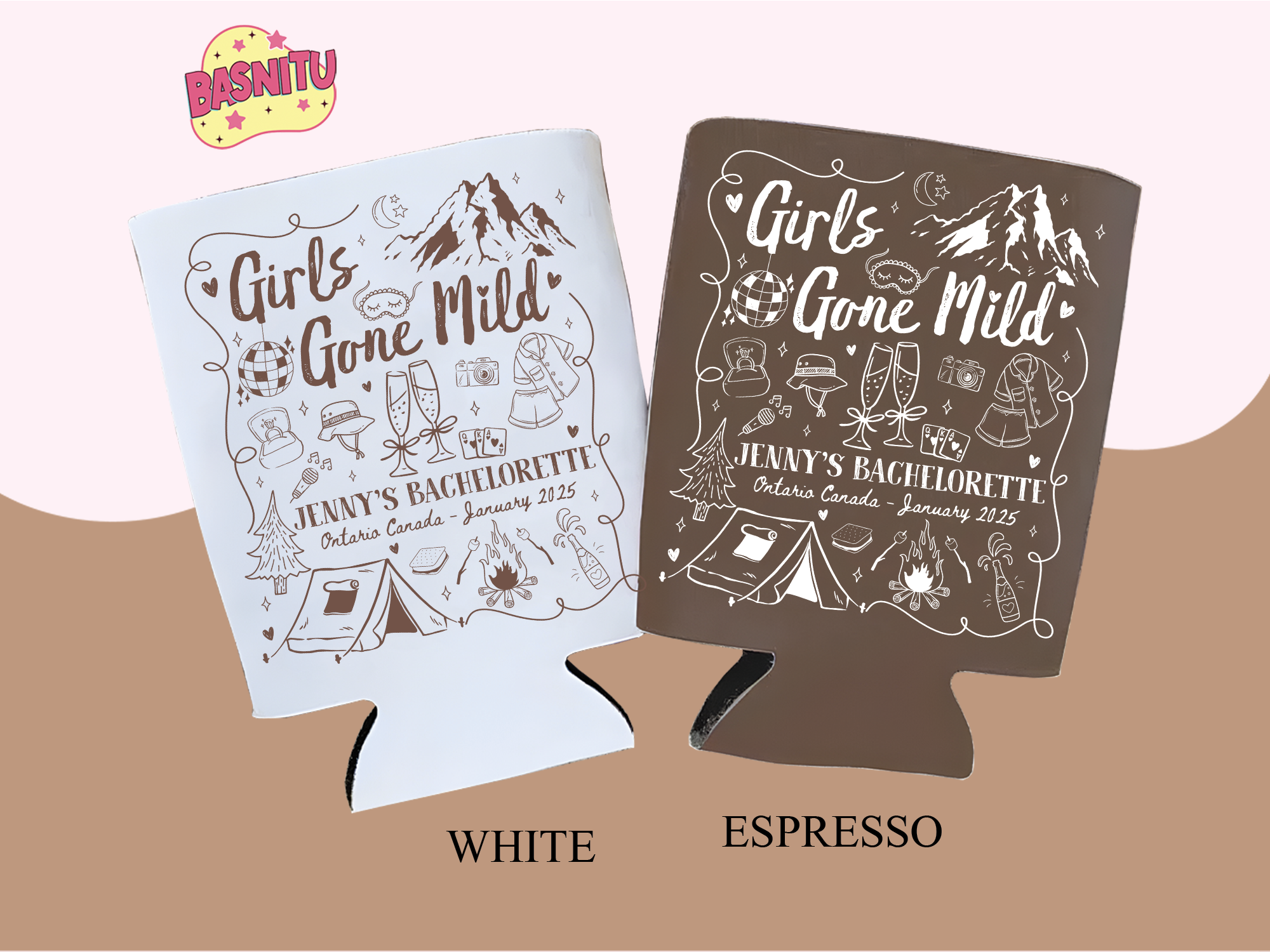 Camp Bachelorette Girls Gone Mild Can Cooler – Ultimate Bridesmaid Gift Camp Bachelorette Girls Gone Mild Can Cooler – Ultimate Bridesmaid Gift - Image 6