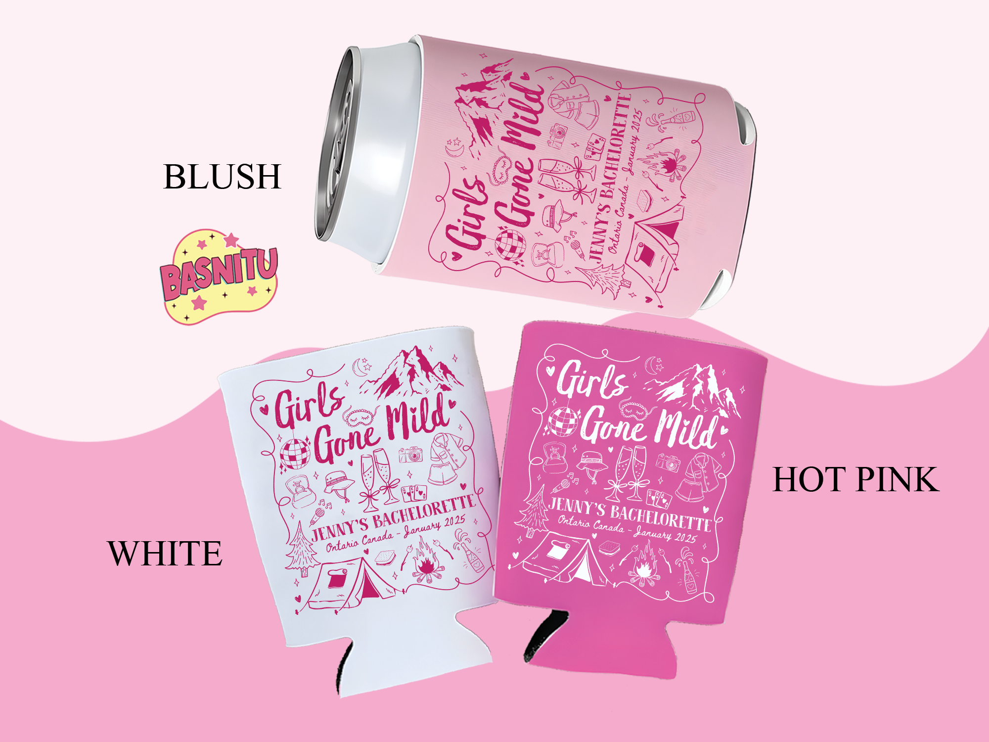 Camp Bachelorette Girls Gone Mild Can Cooler – Ultimate Bridesmaid Gift Camp Bachelorette Girls Gone Mild Can Cooler – Ultimate Bridesmaid Gift - Image 7