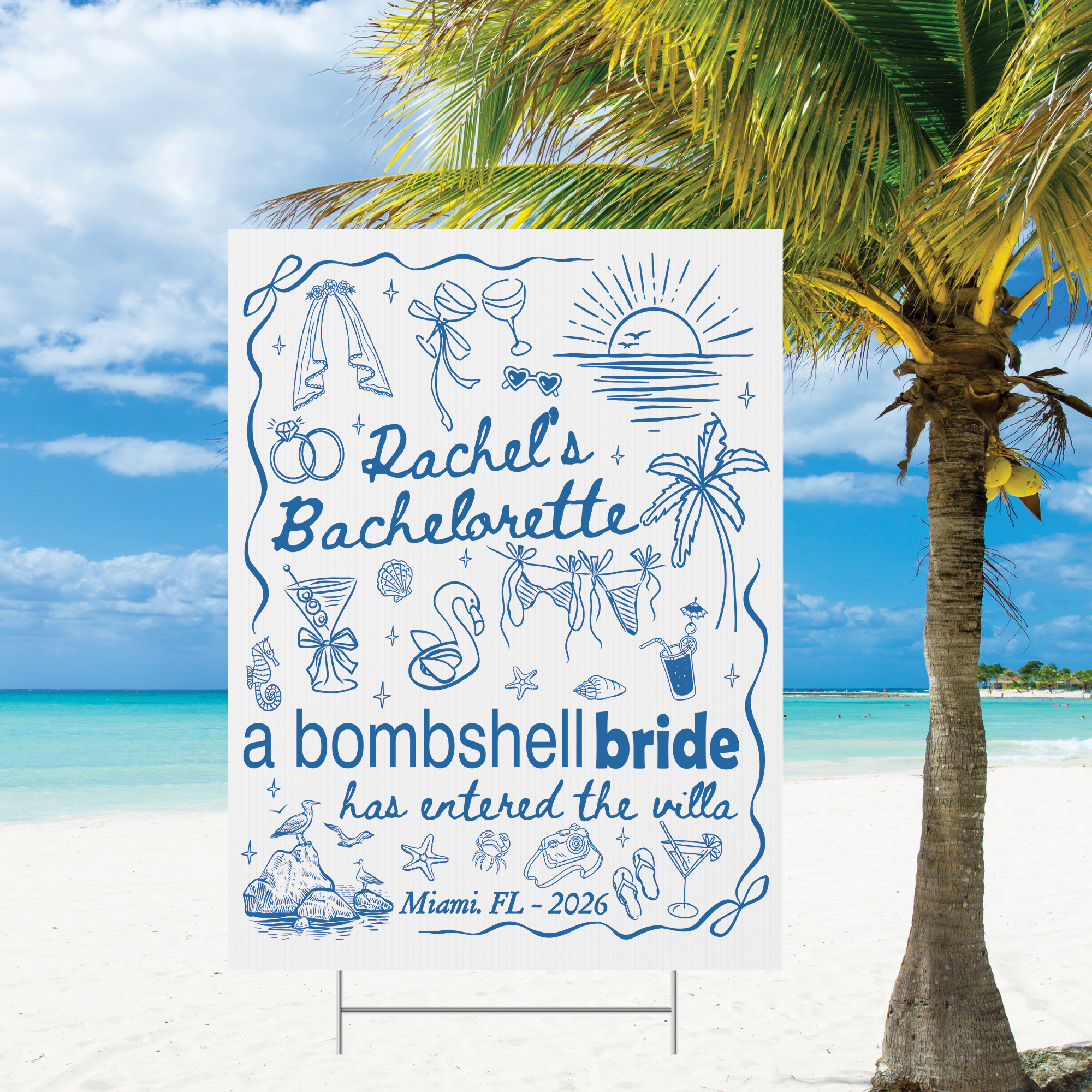 A Bombshell Bride Has Entered The Villa Tapestry, Bach Island Bachelorette Banner A Bombshell Bride Has Entered The Villa Tapestry, Bach Island Bachelorette Banner - Image 7