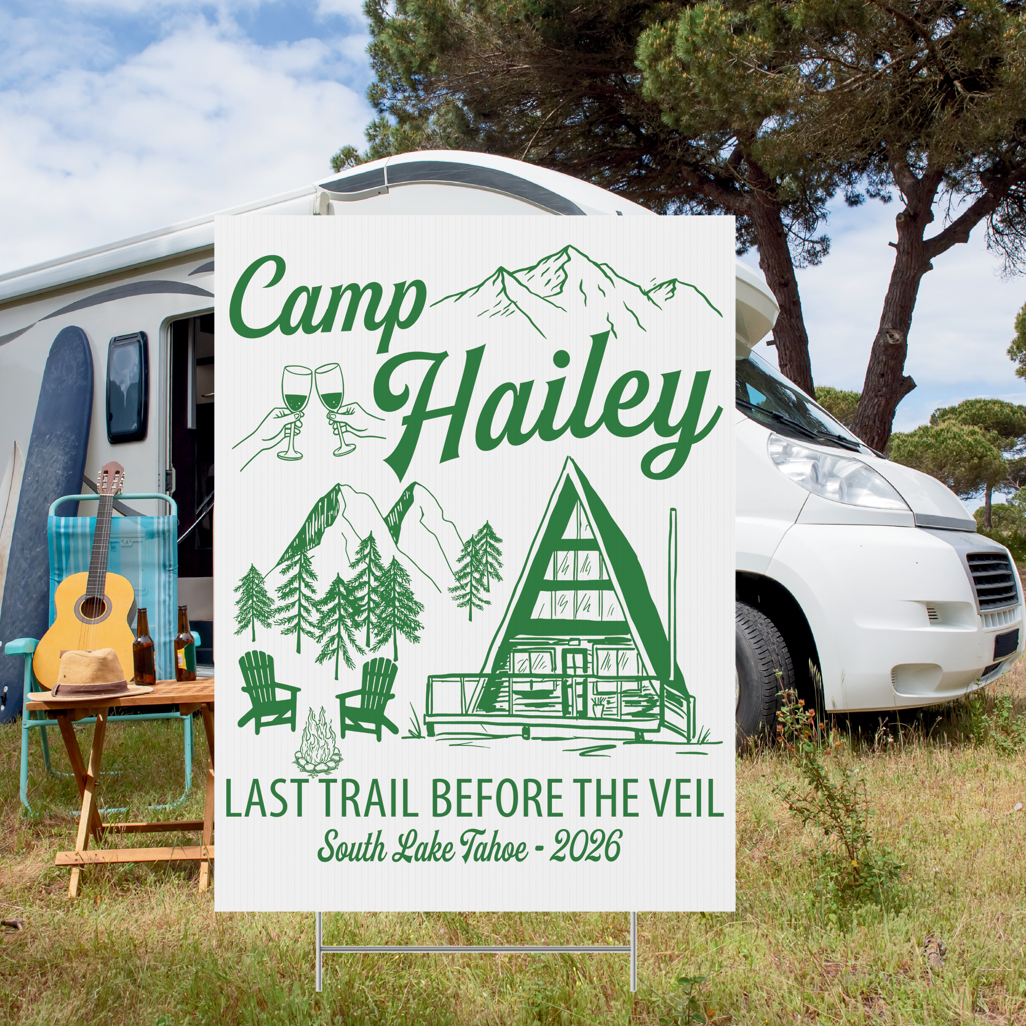 Last Trail Before The Veil Bachelorette Party Tapestry, Custom Cabin Bachelorette Banner Last Trail Before The Veil Bachelorette Party Tapestry, Custom Cabin Bachelorette Banner - Image 7