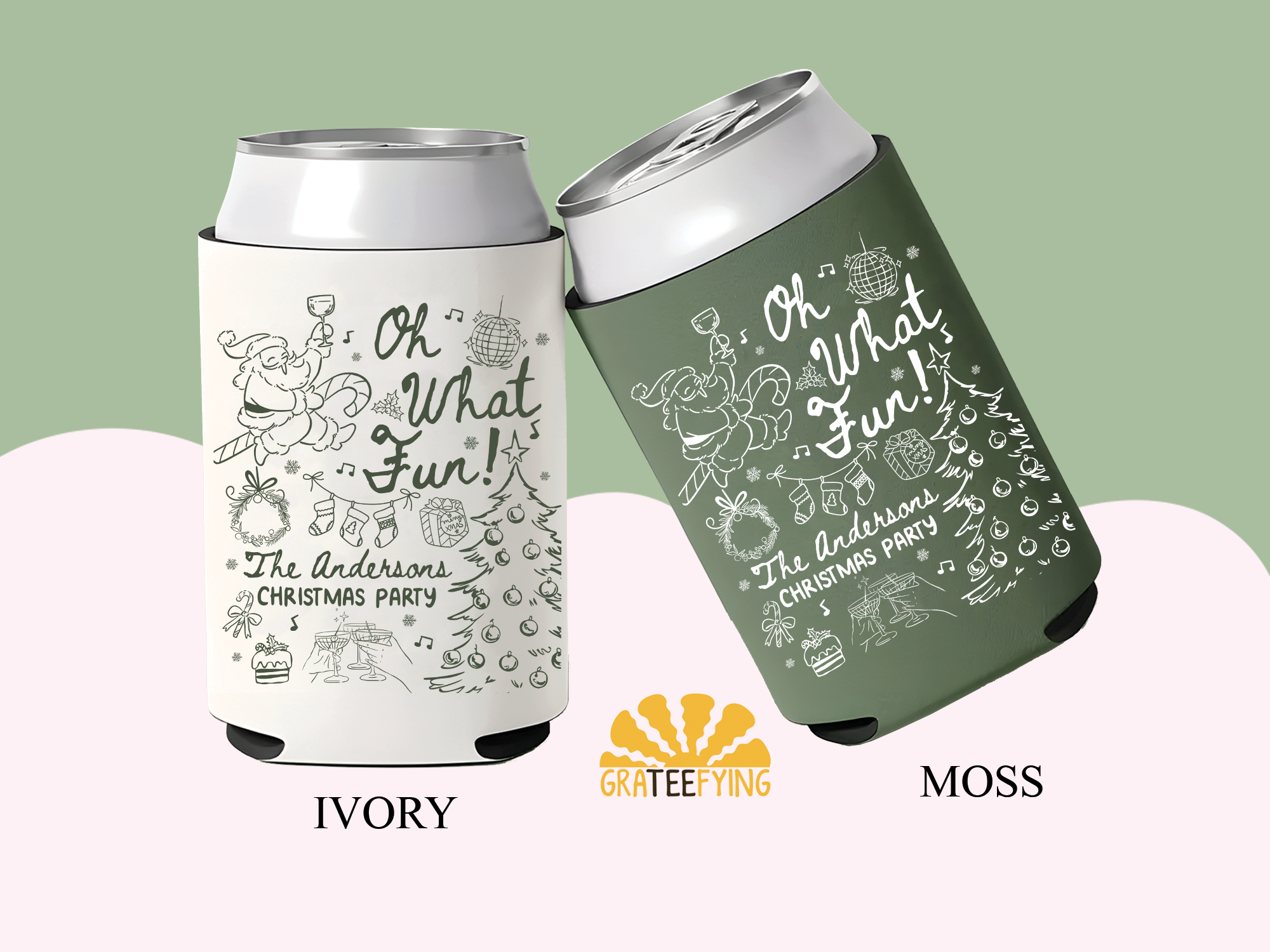 Family Christmas Party Can Cooler Family Christmas Party Can Cooler - Image 7