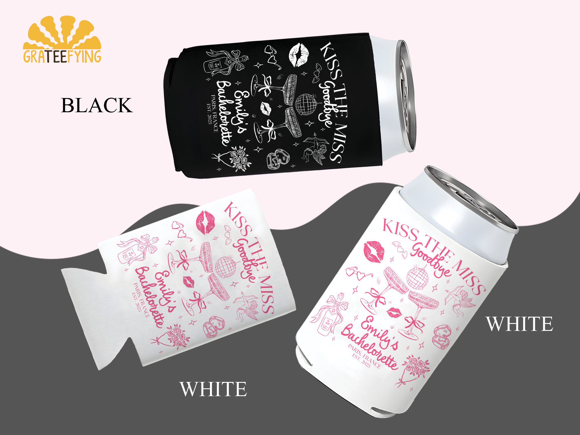 Kiss the Miss Goodbye Bachelorette Party Can Cooler Kiss the Miss Goodbye Bachelorette Party Can Cooler