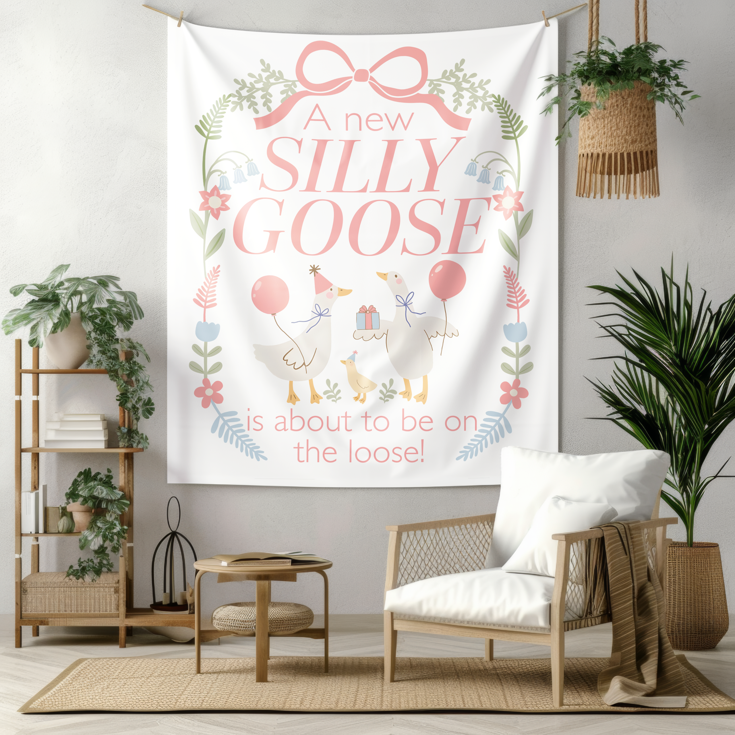 A New Silly Goose Baby Shower Tapestry A New Silly Goose Baby Shower Tapestry - Image 3