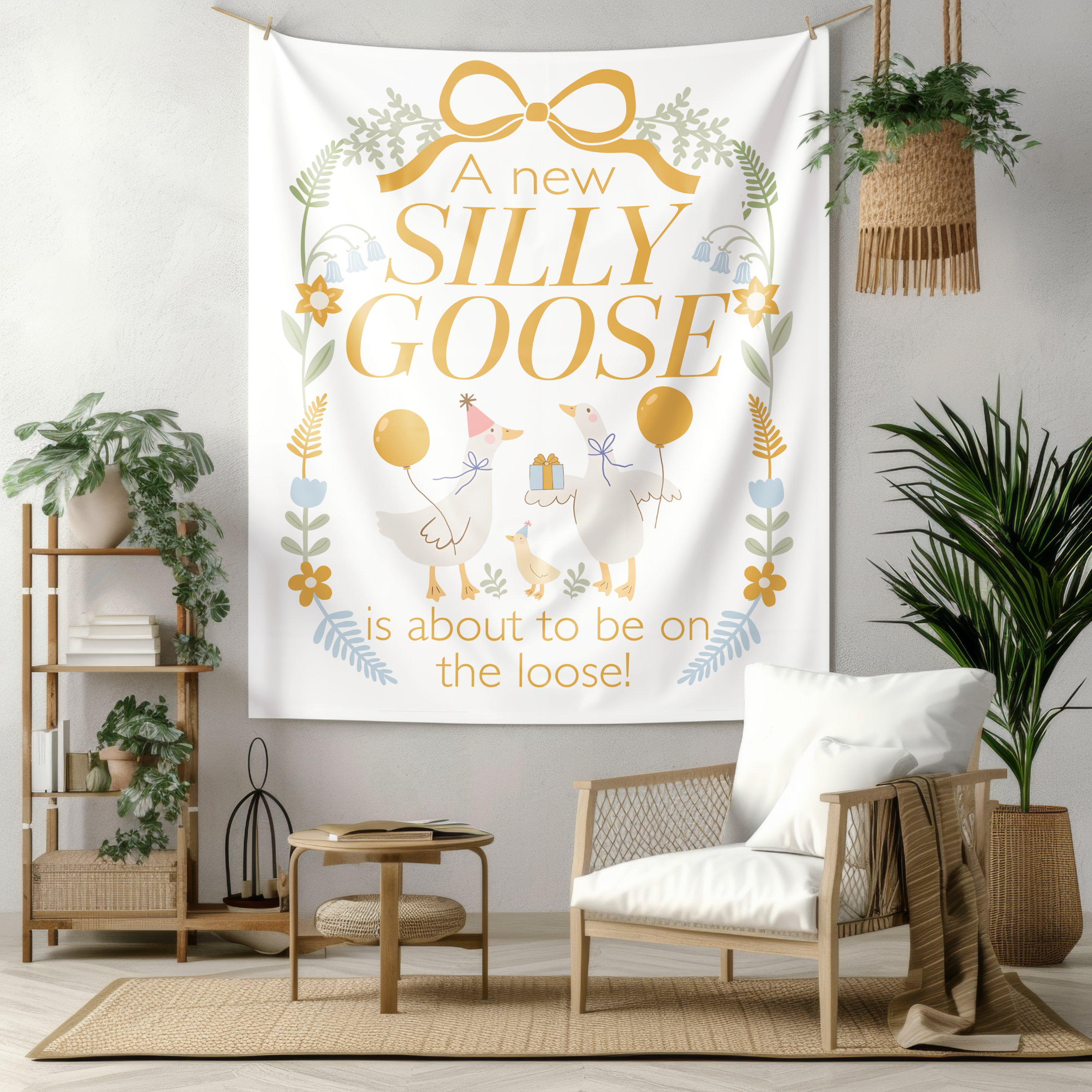 A New Silly Goose Baby Shower Tapestry A New Silly Goose Baby Shower Tapestry - Image 4