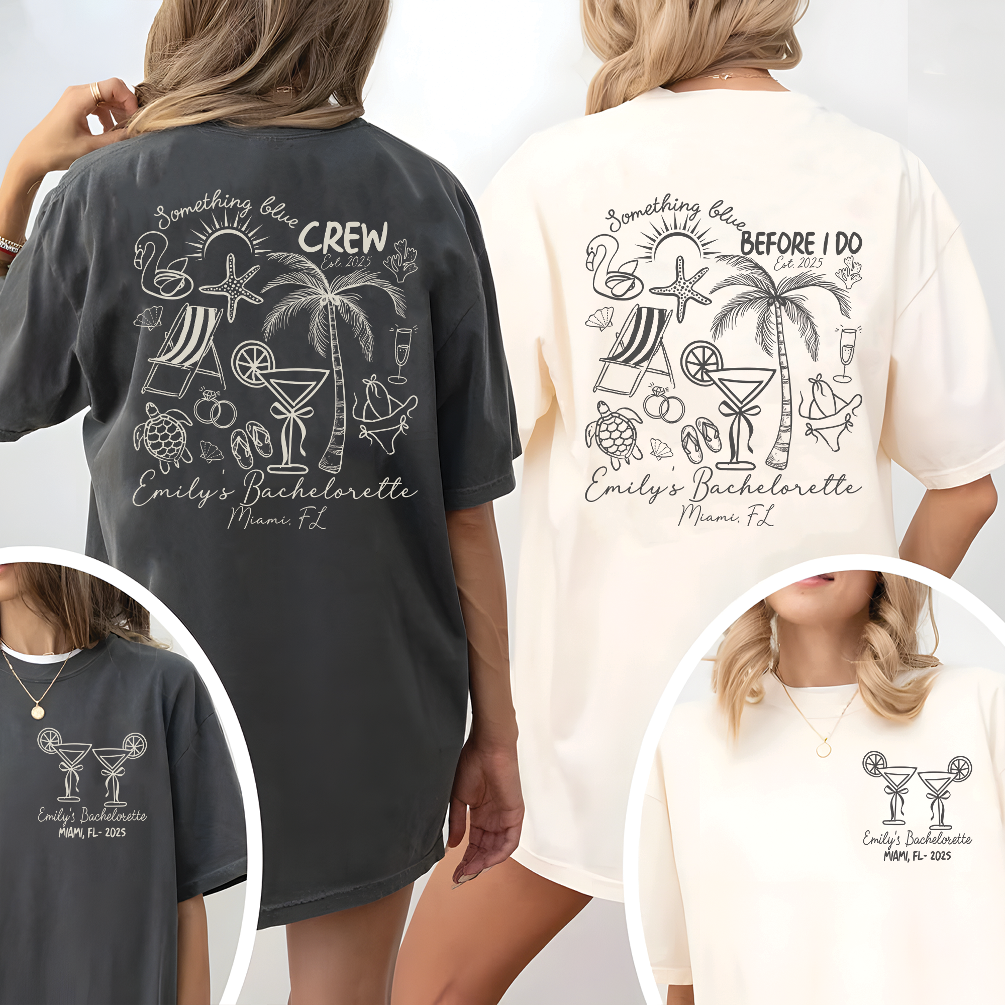 Something Blue Before I Do Shirt, Custom Beach Bachelorette Shirt Something Blue Before I Do Shirt, Custom Beach Bachelorette Shirt - Image 3