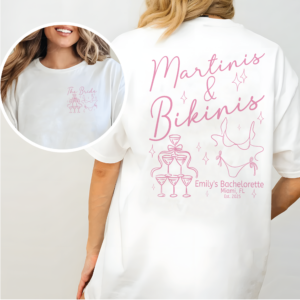 Martinis & Bikinis Bachelorette Shirt,  Girls Weekend Trip Shirt