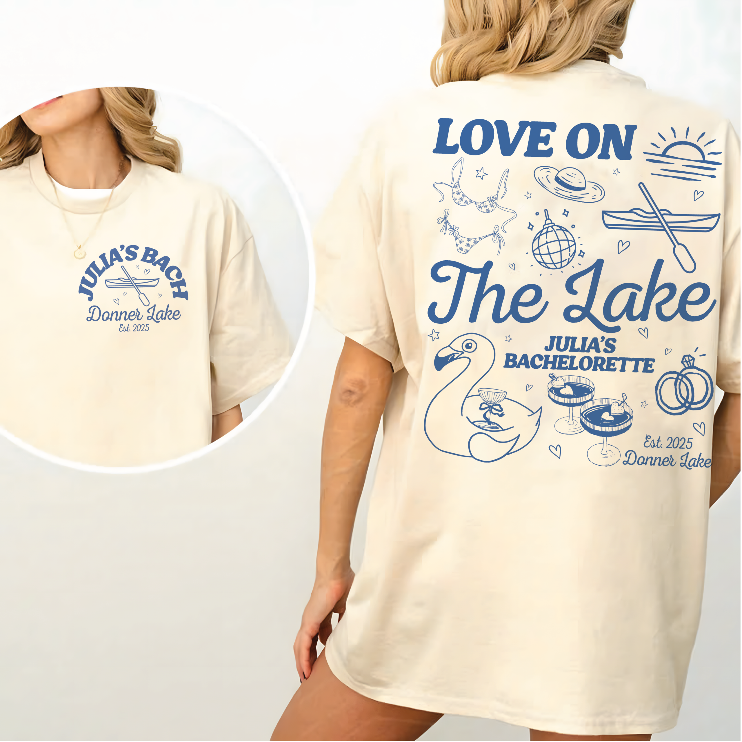 Personalized Bachelorette Party Shirt, Love On The Lake Shirt Personalized Bachelorette Party Shirt, Love On The Lake Shirt - Image 2
