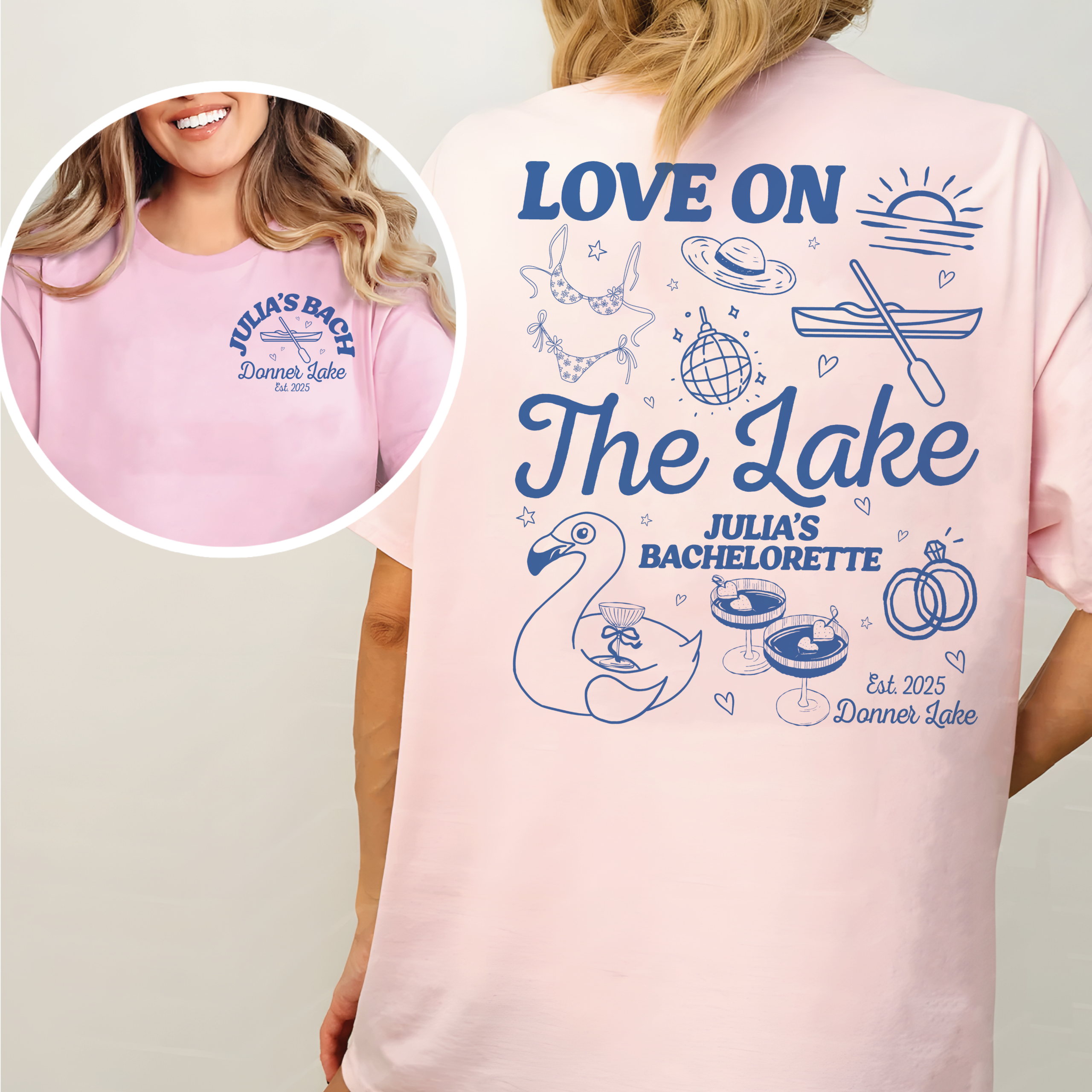 Personalized Bachelorette Party Shirt, Love On The Lake Shirt Personalized Bachelorette Party Shirt, Love On The Lake Shirt - Image 3