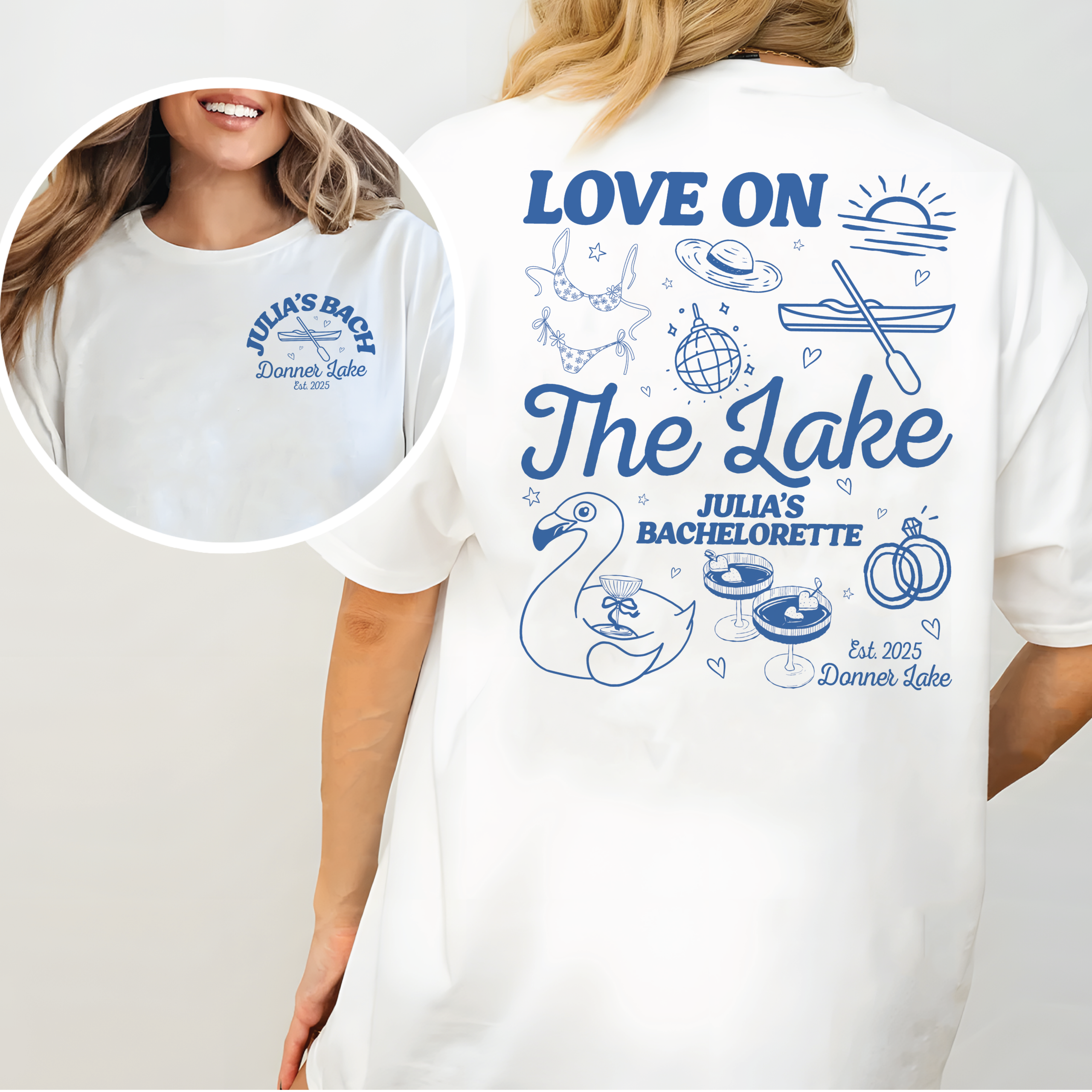 Personalized Bachelorette Party Shirt, Love On The Lake Shirt Personalized Bachelorette Party Shirt, Love On The Lake Shirt - Image 4