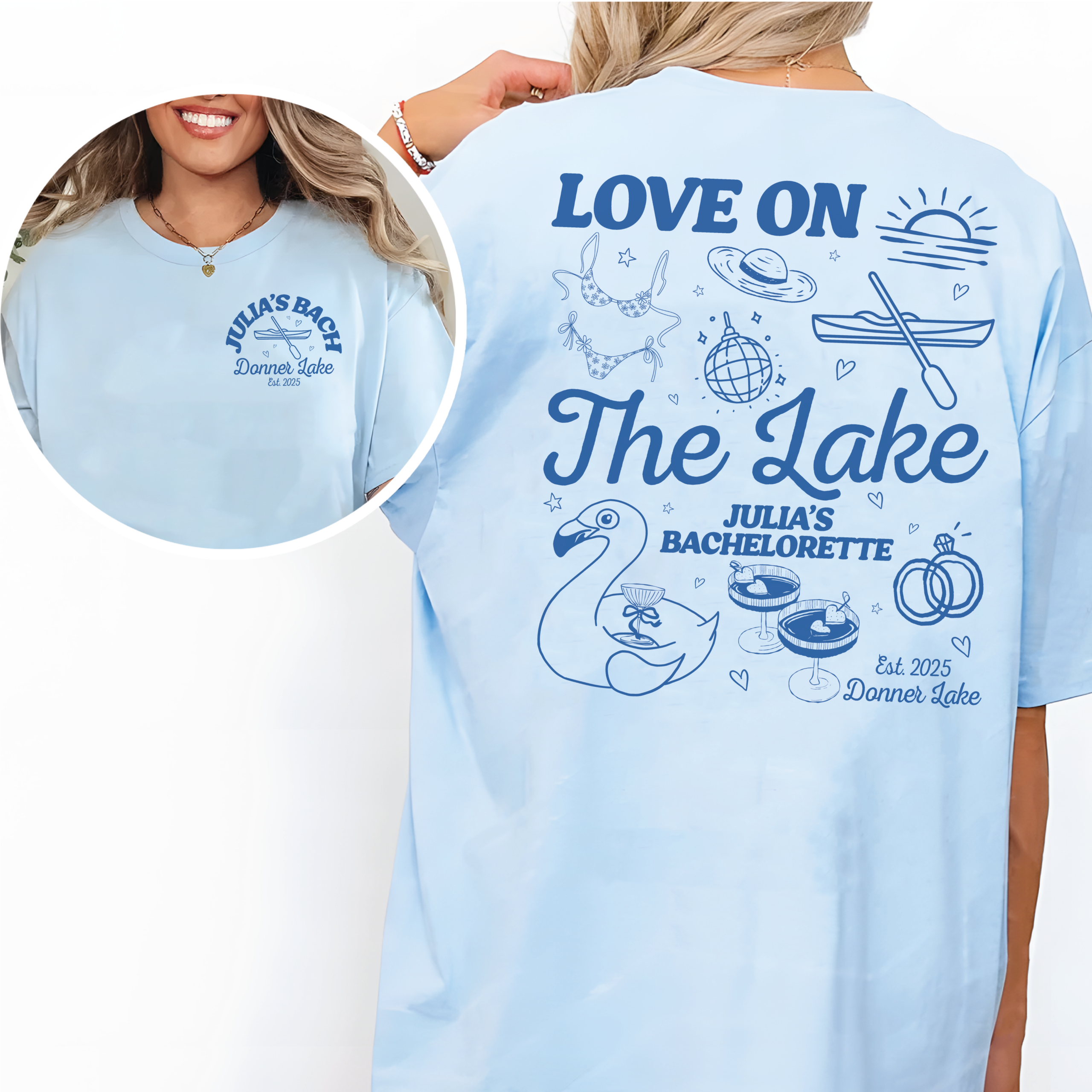 Personalized Bachelorette Party Shirt, Love On The Lake Shirt Personalized Bachelorette Party Shirt, Love On The Lake Shirt - Image 5