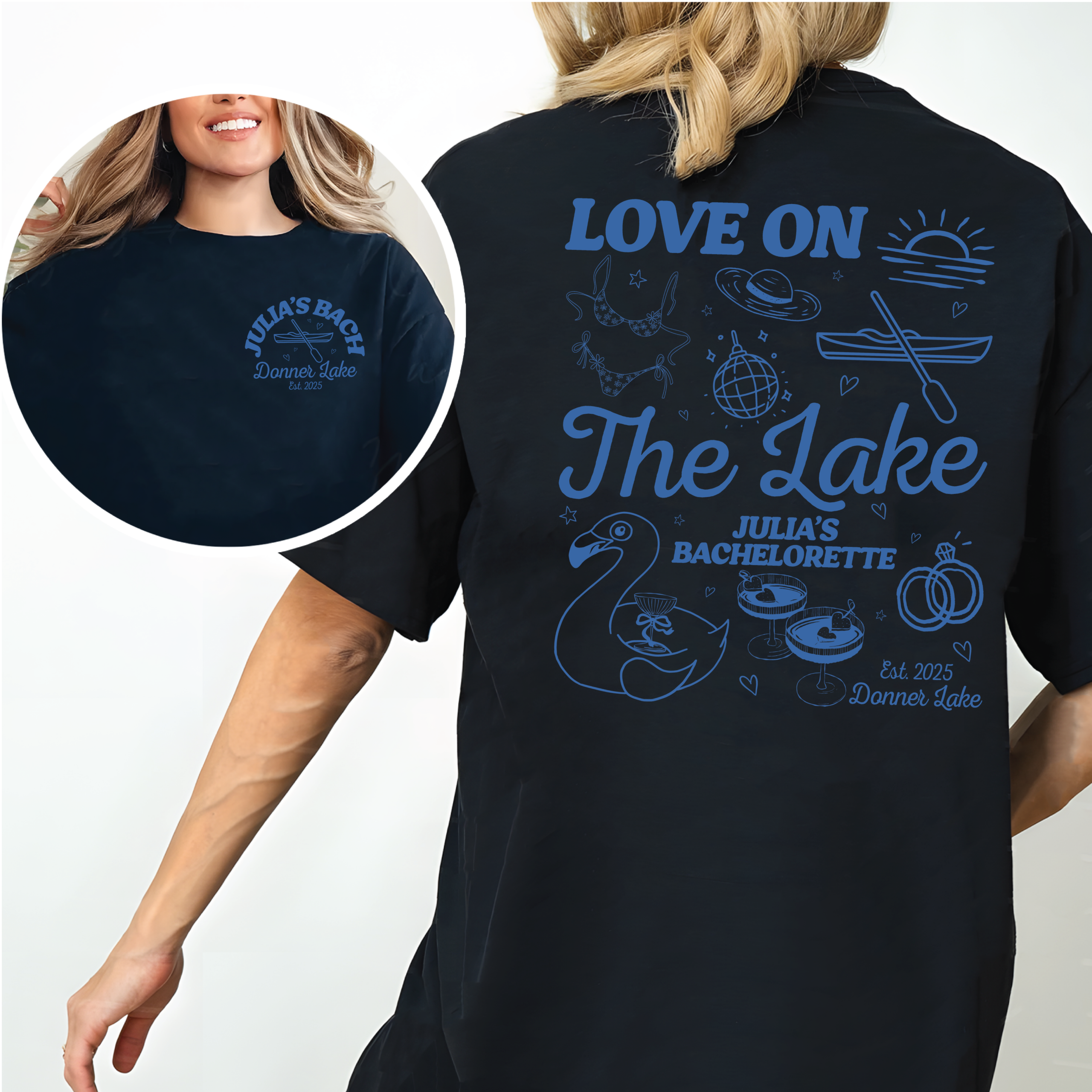 Personalized Bachelorette Party Shirt, Love On The Lake Shirt Personalized Bachelorette Party Shirt, Love On The Lake Shirt - Image 7